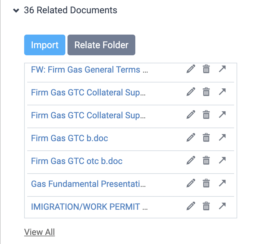 Nextpoint transcript view showing related documents and exhibit links synced to the transcript
